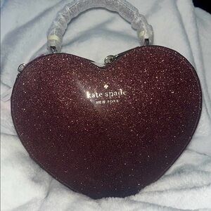 Kate Spade Glitter Heart Bag - Brown
